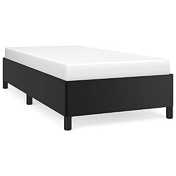 Maison Chic Lit adulte - Lit simple Cadre de lit,Structure du lit Contemporain Noir 90x190 cm Similicuir -MN83236