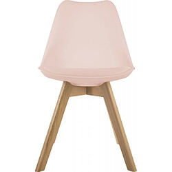 Atmosphera, Createur D'Interieur Lot de 2 chaises style scandinave baya atmosphera - rose poudré