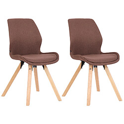 Non Lot de 2 chaises Luna en tissu 