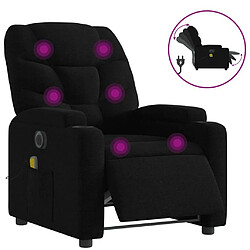 Maison Chic Fauteuil Relax pour salon, Fauteuil de massage inclinable électrique Noir Tissu -GKD90391