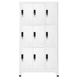 vidaXL Armoire à casiers Blanc 90x45x180 cm Acier