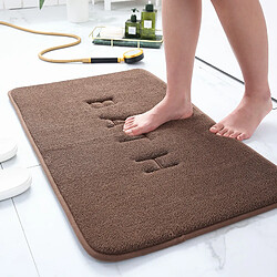 LUUCOZK Tapis de bain antidérapants absorbants à séchage rapide pour salle de bainTapis-(Purit) blanc ivoire-50x80cm pas cher