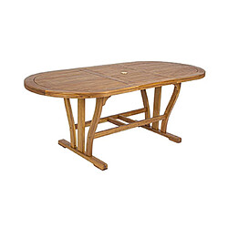 Acheter Mes Table de jardin ovale extensible 150/200 cm en acacia huilé - INES