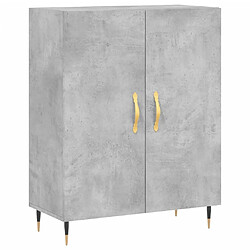 Maison Chic Buffet,Meuble de Rangement,commode pour salon,Cuisine gris béton 69,5x34x90 cm bois d'ingénierie -MN28497