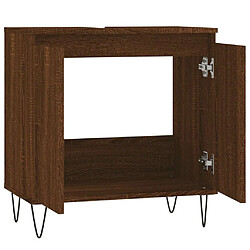 Acheter vidaXL Armoire de bain chêne marron 58x33x60 cm bois d'ingénierie