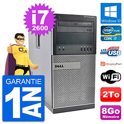 PC Tour Dell OptiPlex 990 Intel Core i7-2600 RAM 8Go Disque 2To Windows 10 Wifi · Occasion 