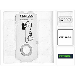 Festool SELFCLEAN SC-FIS-CT MINI/MIDI-2/10 Set de Sacs filtres ( 204308 ) pour aspirateurs CT MINI et CT MIDI à partir de l'année de fabrication 2019 - 10 pièces