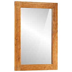 vidaXL Miroir salle de bain 50x70x2,5 cm bois massif d'acacia et verre