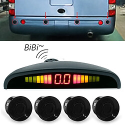 Wewoo Enregistreur de voiture de miroir de vue arrière d'affichage de forme de croissant de Digital LED pour le camion avec 4 radar arrière