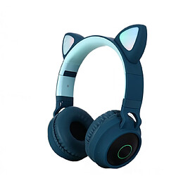 Universal Nouveau casque d'annulation de bruit d'oreille de chat LED d'arrivée Bluetooth 5.0 Casque d'écoute pour enfants et adolescents Support TF Card 3.5mm Prise avec microphone Casque Bluetooth Casque