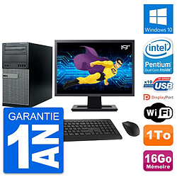 PC Tour Dell 790 MT Ecran 19" Intel G630 RAM 16Go Disque Dur 1To Windows 10 Wifi · Occasion 