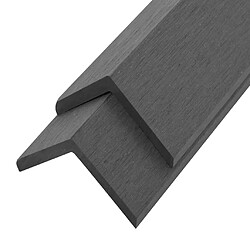 vidaXL Cornière de terrasse 5 pcs WPC 170 cm Gris