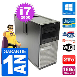 PC Tour Dell 7010 Intel Core i7-2600 RAM 16Go Disque Dur 2To Windows 10 Wifi · Occasion 