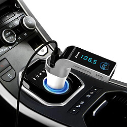 Transmetteur Fm Bluetooth Sans Fil Voiture Kit Main Libre Micro SD USB Argent - YONIS