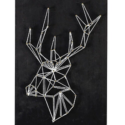 Graines Creatives Coffret String Art - Tableau noir Cerf art filaire 30 x 22 cm 