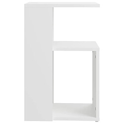 Avis vidaXL Table d'appoint Blanc 36x30x56 cm Bois d’ingénierie