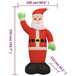 vidaXL Père Noël gonflable avec LED 370 cm pas cher