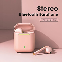 Universal Casque Bluetooth rose J18 dans les oreilles Bud casque sans fil avec microphone casque de jeu imperméable téléphone portable bouchon d'oreille