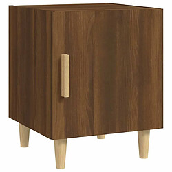 Maison Chic Table de chevet Table de Nuit Meuble de Rangement Chêne marron Bois d'ingénierie