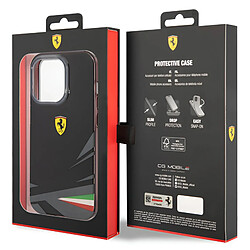 Ferrari Coque pour iPhone 14 Pro Bi-matière Compatible Charge QI Noir pas cher