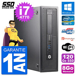 PC HP ProDesk 600 G1 SFF Intel Core i7-4770 RAM 8Go SSD 120Go Windows 10 Wifi · Occasion 