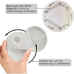 Acheter Universal Bande lumineuse de nuit détecteur de mouvement 3 paquets, capteur LED alimenté par batterie bande lumineuse de nuit magnétique et adhésif chambre à coucher, chambre d'enfants, escalier, couloir, sous-sol, placard, (blanc)