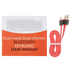 Wewoo Clavier sans fil QWERTY blanc pour ordinateur portable, tablette et Smartphones, Android / iOS / Windows ou une version mise à jour K368 Dual Mode Dual Channel 102 touches sans Bluetooth pas cher