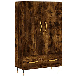 vidaXL Buffet haut chêne fumé 69,5x31x115 cm bois d'ingénierie