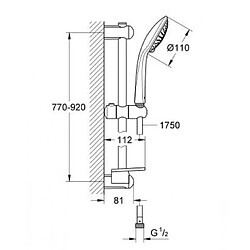 Ensemble de douche Euphoria 110 Champagne Grohe