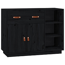 vidaXL Buffet Noir 98,5x40x75 cm Bois massif de pin