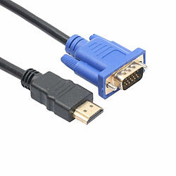 INECK® Câble de convertisseur HDMI vers VGA Câble Actif 1080P HDMI Mâle vers VGA Mâle D-SUB 15 broches M / M Adaptateur de conversion vidéo Prise en charge 1080P Convert Signal depuis l'entrée HDMI Ordinateur portable HDTV