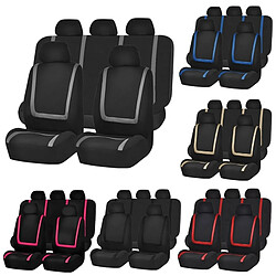 Avis Wewoo Couverture de siège de voiture universelle tissu polyester couvertures de de housse de de véhicule protecteur intérieur accessoires 9pcs ensemble noir