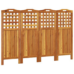 vidaXL Cloison de séparation 4 panneaux 162x2x115 cm Bois d'acacia