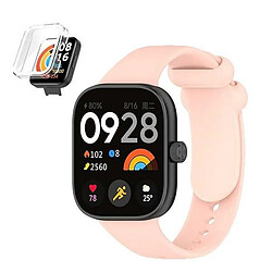 Kit Étui Anti-Impact + Bracelet SmoothSilicone Phonecare pour Xiaomi Redmi Watch 4 - Rose 