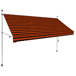 vidaXL Auvent manuel rétractable 300 cm Orange et marron 