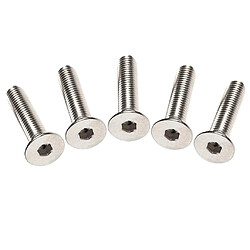 100pcs M2 * 8 Acier Inoxydable Socket Allen Vis Mécaniques à Tête Plate point Vis