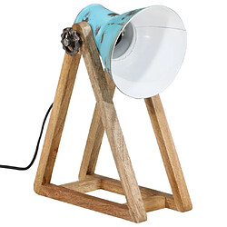 vidaXL Lampe de bureau 25 W bleu délavé 30x17x40 cm E27