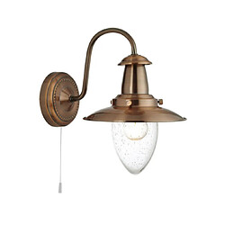 Searchlight Applique murale Fisherman Cuivre Coloris : CuivreNombre d'ampoules : 1Type d'ampoule : E27Puissance max par ampoule (W) : 60Ampoules incluses : NonIP : 20Hauteur en Cm : 27Largeur en Cm : 18Projection