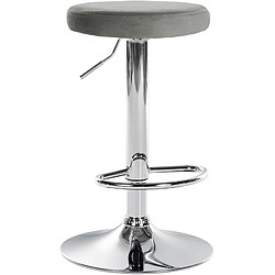 Non Tabouret de bar Ponte velours chrome