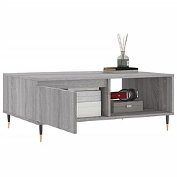 Avis vidaXL Table basse sonoma gris 90x60x35 cm bois d'ingénierie