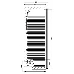 Avis Armoire réfrigérée positive - 570 L inox - Combisteel - R600aAcier inoxydable1 PortePleine