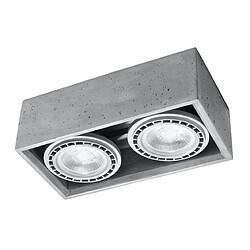 Sollux Plafonniers Twin Downlights Rectangle Gris GU10