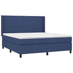 Acheter Sommier à lattes et matelas LED,Cadre à lattes de lit pour Adulte Bleu 180x200 cm Tissu -MN92503