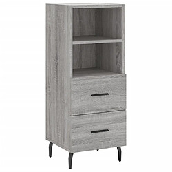 Maison Chic Buffet,Meuble de Rangement,commode pour salon,Cuisine Sonoma gris 34,5x34x90 cm Bois d'ingénierie -MN17537