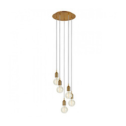 Markslojd Suspension Bronx Métal Bronze 5 ampoules 166cm