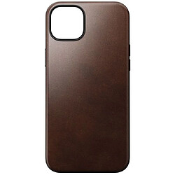 Nomad Coque Modern en cuir Horween pour iPhone 15 Plus Marron 