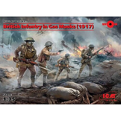 Icm Figurine Mignature British Infantry In Gas Masks 1917 