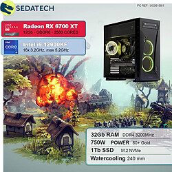 Sedatech PC Gamer • Intel i9-12900KF • RX 6700 XT • 32Go RAM • 1To SSD M.2 • sans OS