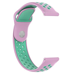 Avis Wewoo Bracelet pour montre connectée Dragonne sport en silicone bicolore Huawei série 1 18 mm vert menthe + rose pâle