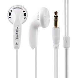 GUPBOO Casque stéréo Vido avec son stéréo, écouteurs intra-auriculaires filaires de 3,5 mm avec réduction du bruit et basses 